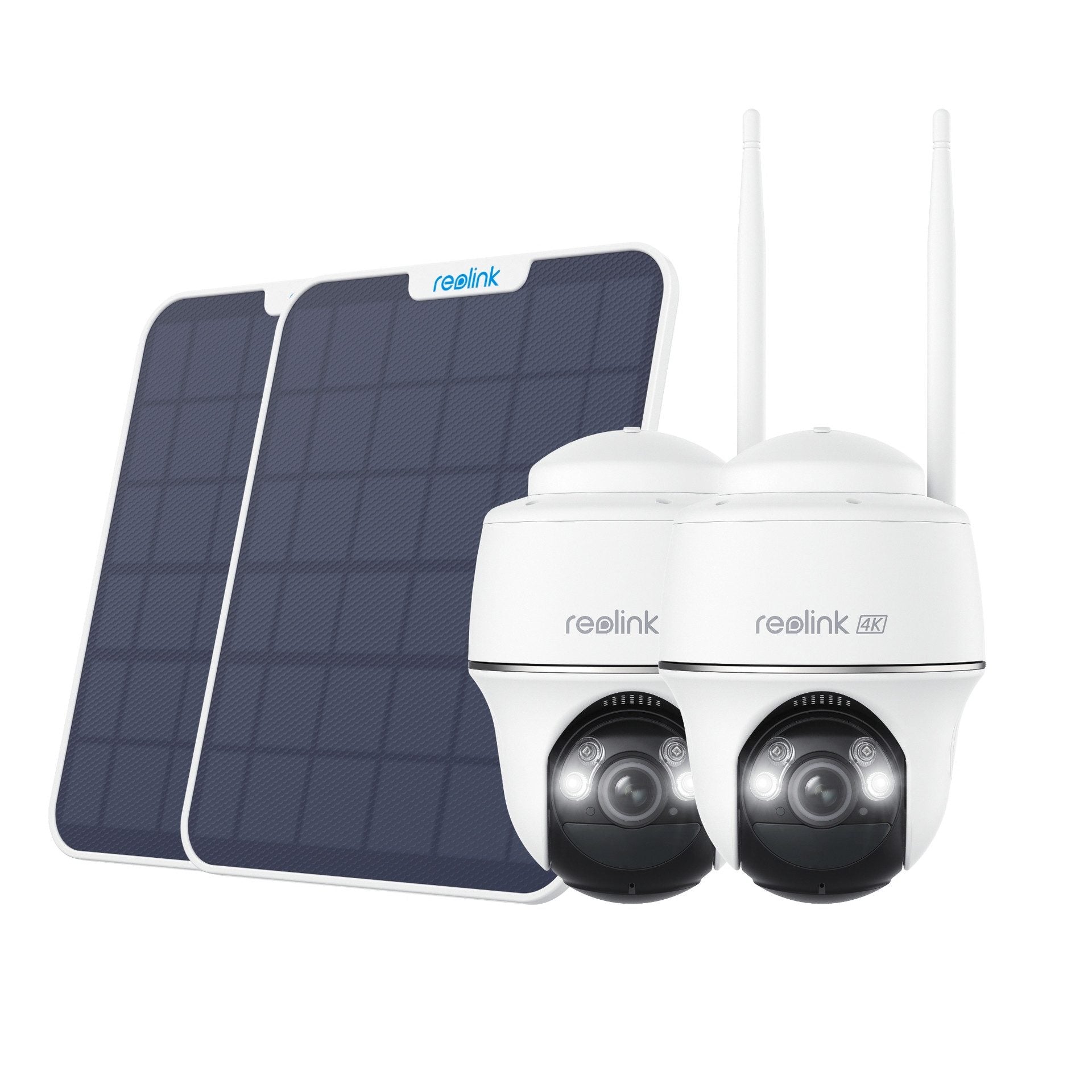 REOLINK Überwachungskamera Set 2x B440 Battery-WiFi + 2x Solarpanel