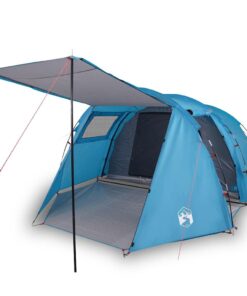 VIDAXL Tunnelzelt Tunnelzelt 4 Personen Blau Wasserdicht