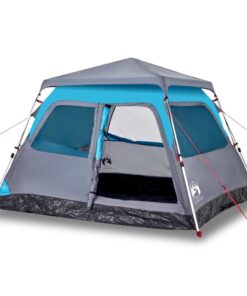 VIDAXL Kuppelzelt Kuppel-Campingzelt 4 Personen Blau Quick Release
