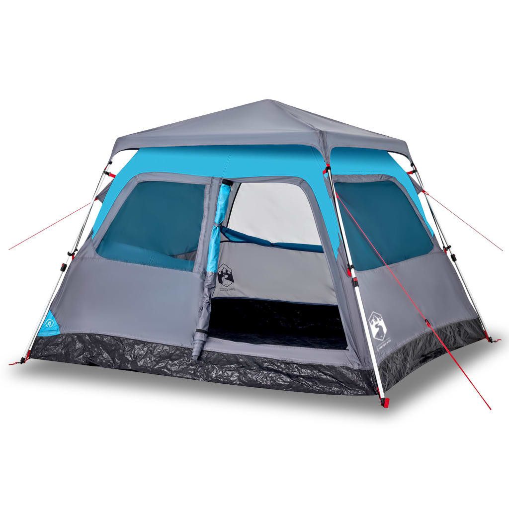 VIDAXL Kuppelzelt Kuppel-Campingzelt 4 Personen Blau Quick Release
