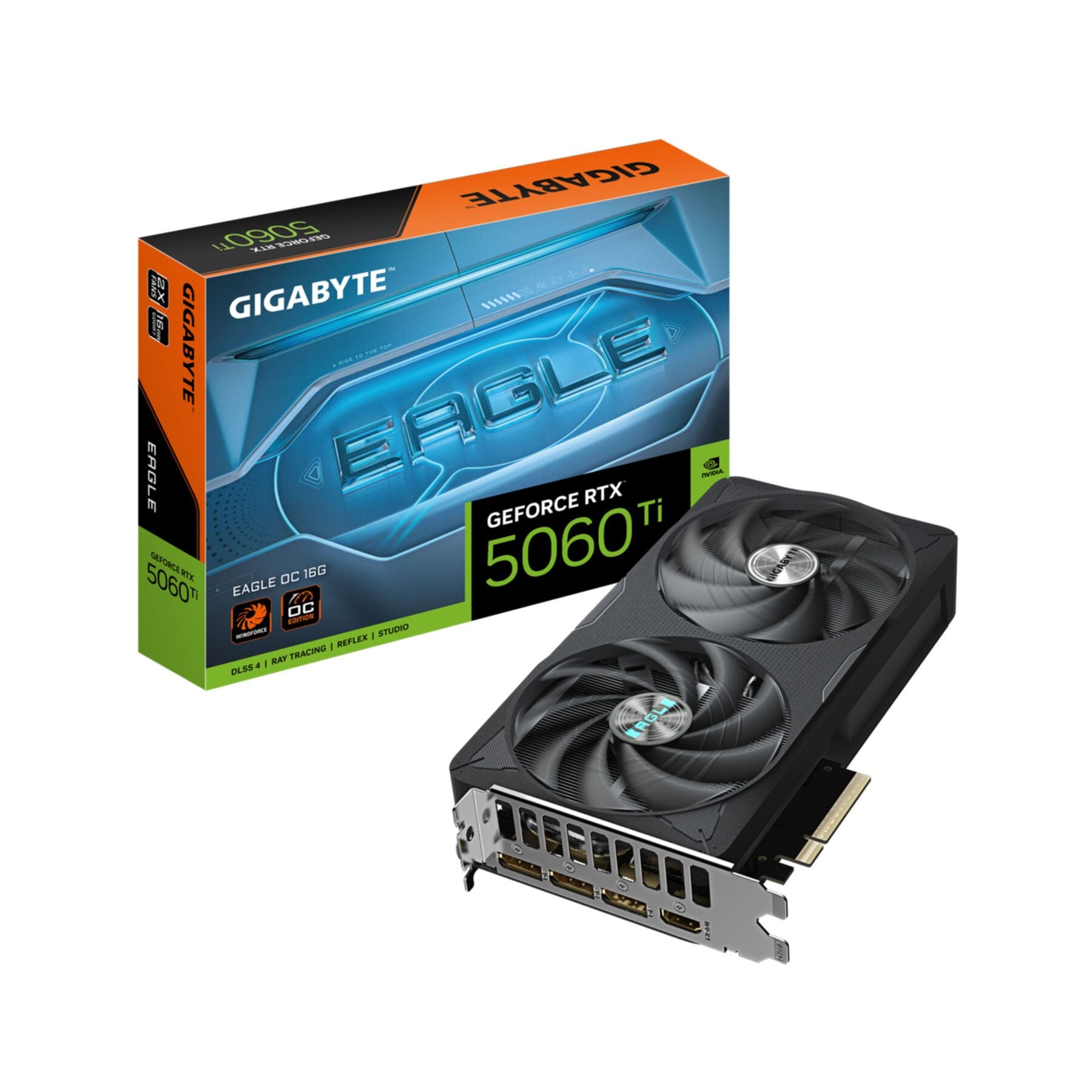 GIGABYTE geforce rtx 5060 ti eagle oc 16g grafikkarte – 16 gb gddr7, 128 bit, p grafikkarte