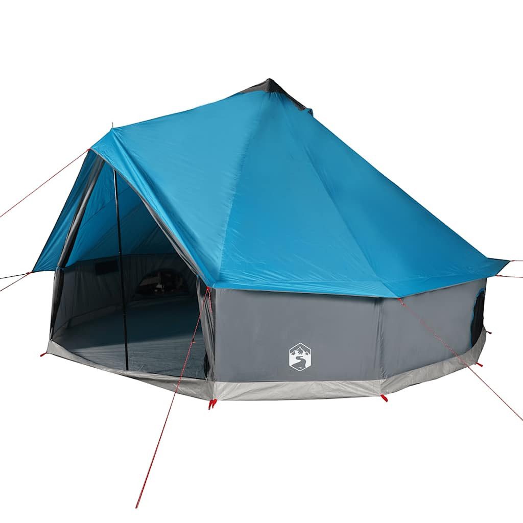 VIDAXL Tipi-Zelt Tipi-Familienzelt 6 Personen Blau Wasserdicht