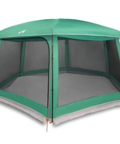 VIDAXL Kuppelzelt Poolzelt mit abnehmbarem Überzelt Netzwänden Meergrün 670x590cm
