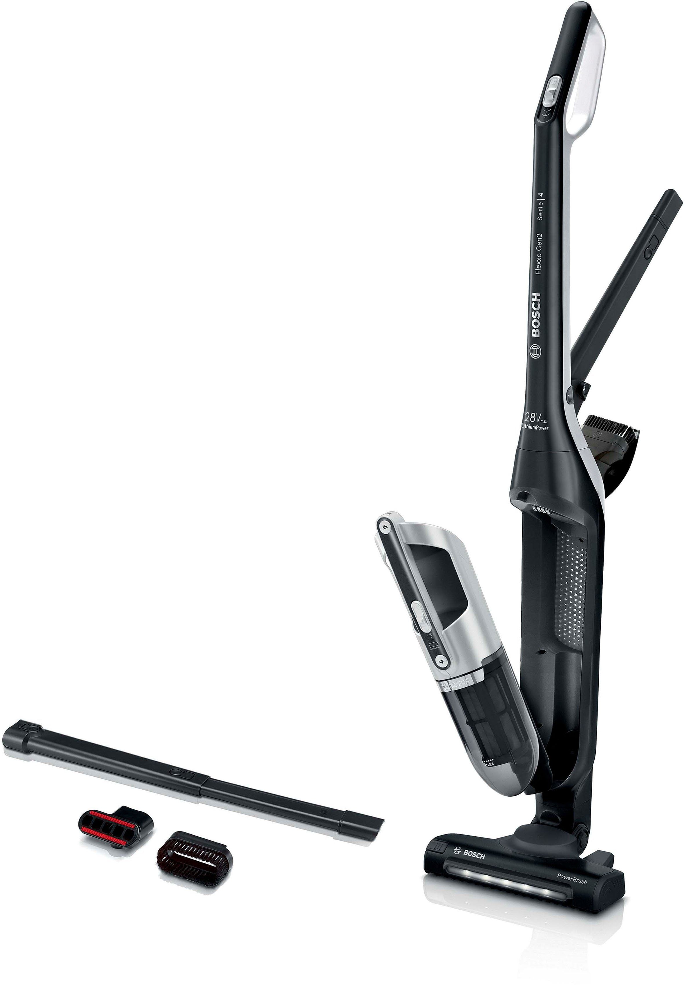 BOSCH Akku-Hand-und Stielstaubsauger Flexxo Gen2 Serie 4 BBH3P2801, 28 V, Düse mit LED-Licht, freistehend