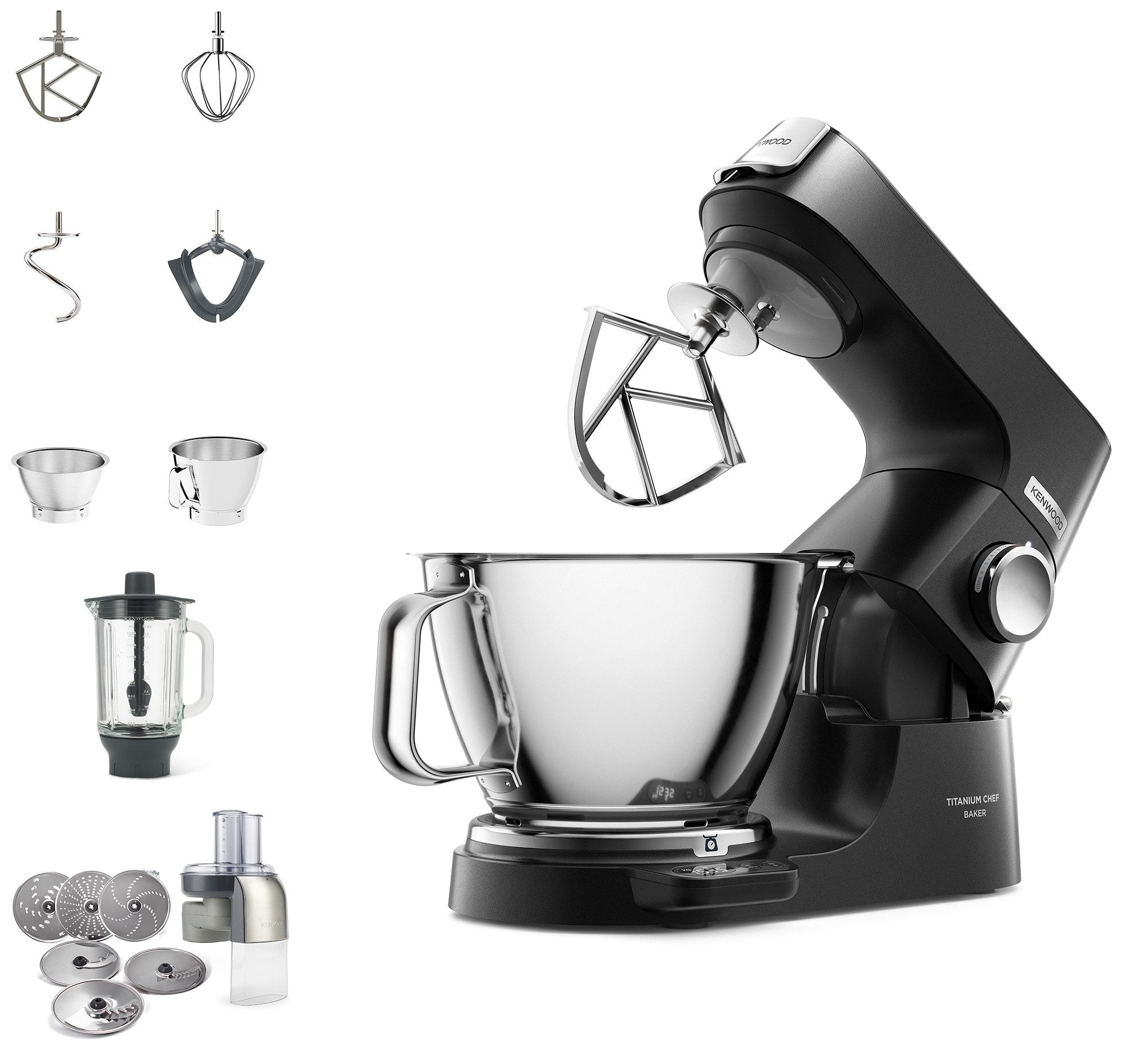 KENWOOD Küchenmaschine Titanium Chef Baker KVC85.004BK