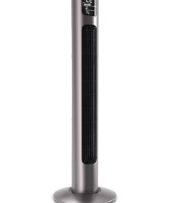 BRANDSON Turmventilator Oszillation 65°, Timer, Fernbedienung, Standventilator 96cm, Rauchgrau