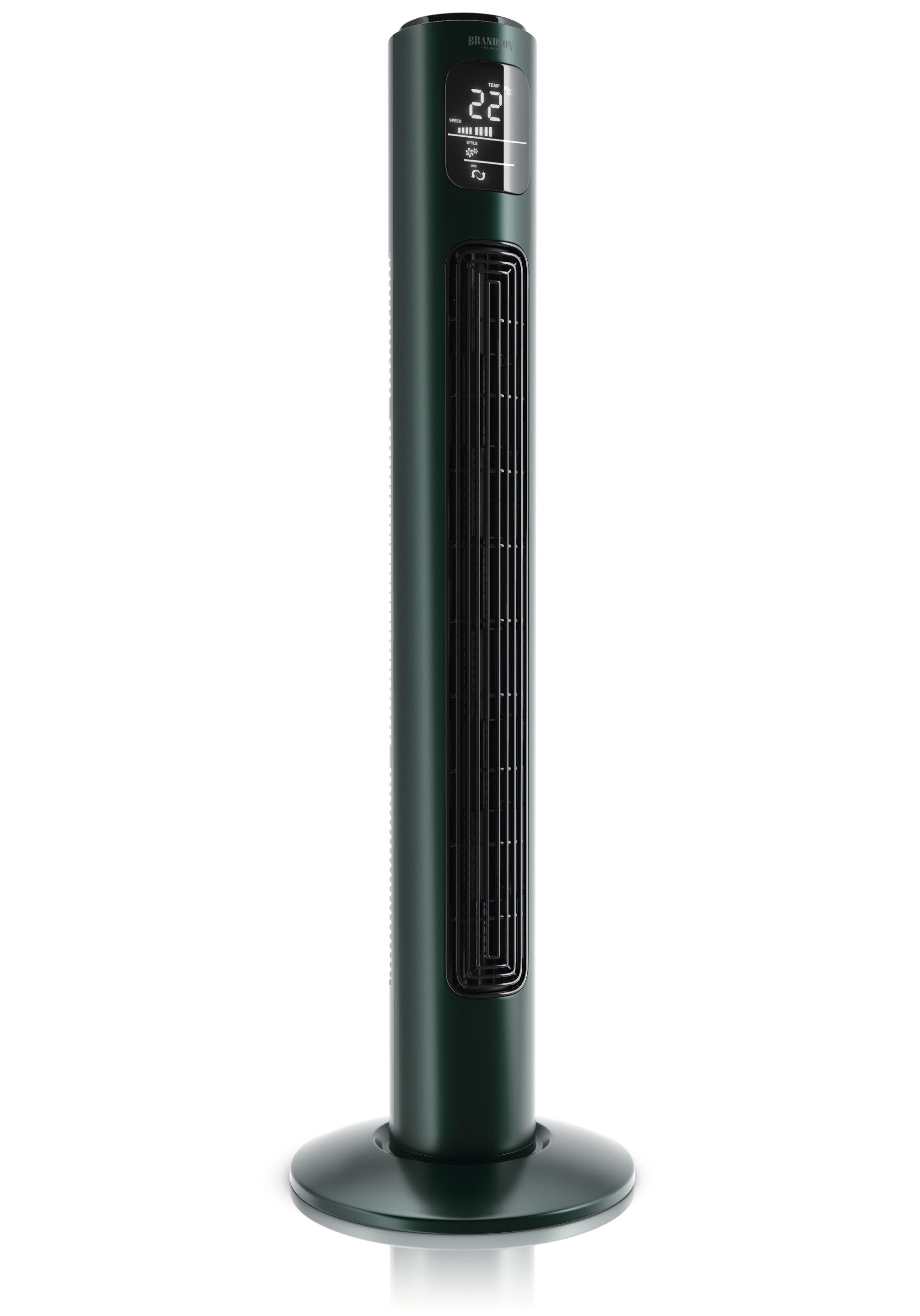 BRANDSON Turmventilator Oszillation, Timer, Fernbedienung, Standventilator 96cm, Racing Green