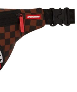 sprayground b7488 machine franchise crossbody bag black/tan