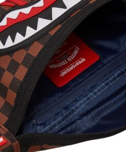 sprayground b7488 machine franchise crossbody bag black/tan