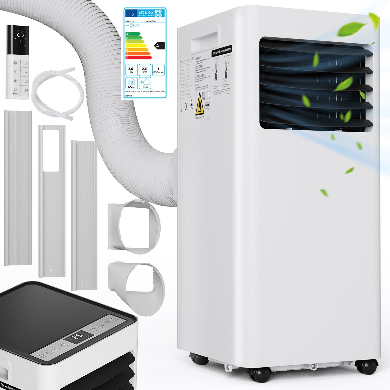 TLGREEN 4-in-1-Klimagerät, Hocheffiziente Mobiles Klimagerät