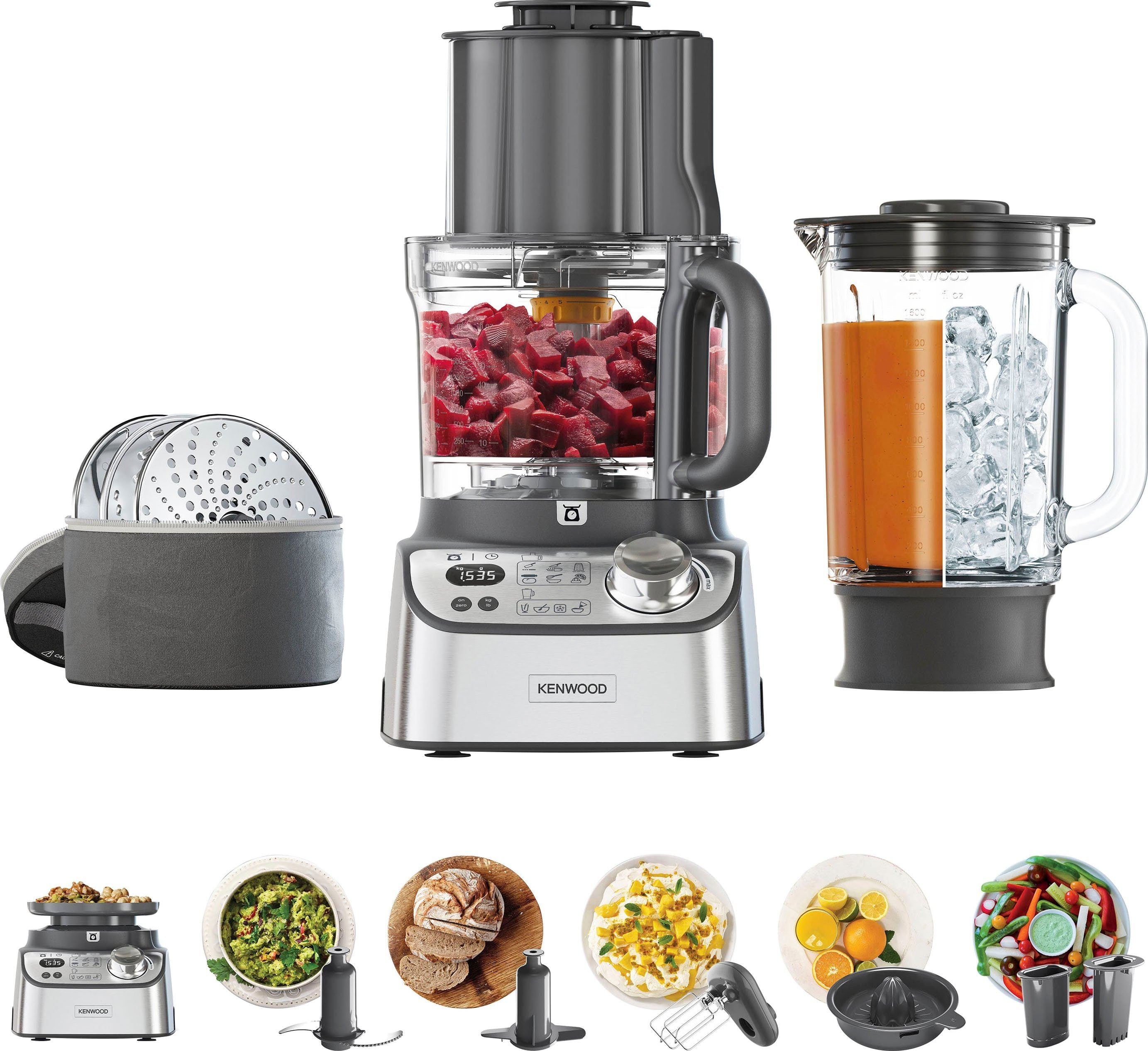 KENWOOD Kompakt-Küchenmaschine FDM72.990SS Multipro XL Weigh+