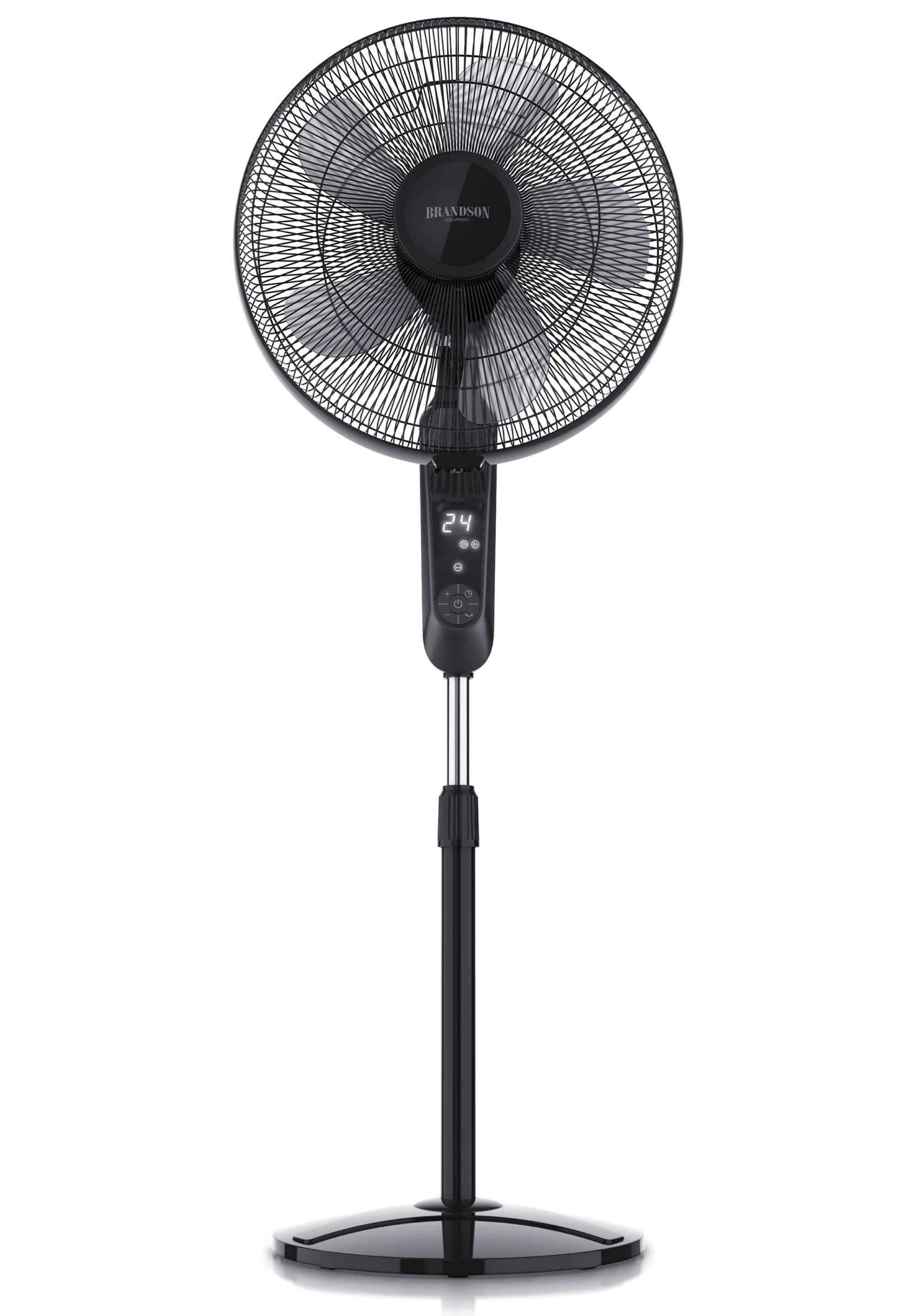 BRANDSON Standventilator DC, leise, Fernbedienung, energiesparend, Oszillation, Standlüfter 30W