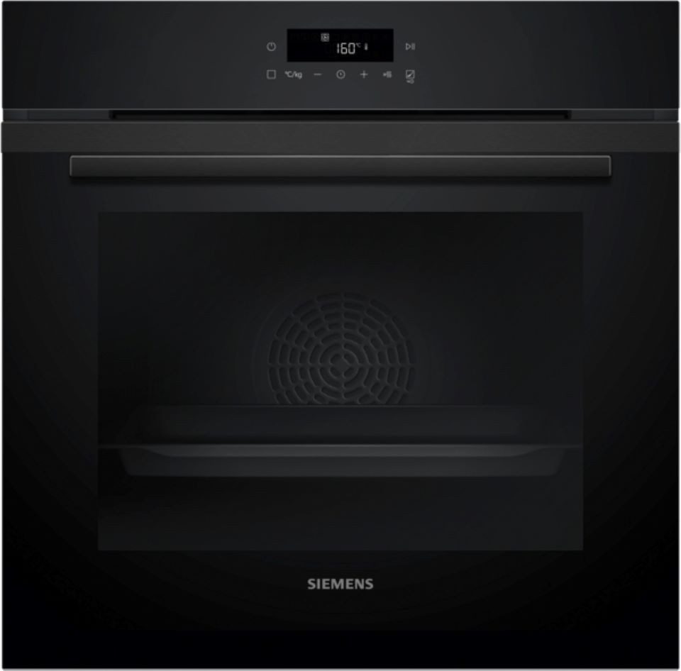 SIEMENS Backofen iQ300 HB271ABB3 Einbau-Backofen, Deep black inox, EEK: A+