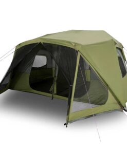 VIDAXL Kuppelzelt Familienzelt 10 Personen Grün Quick Release Wasserdicht
