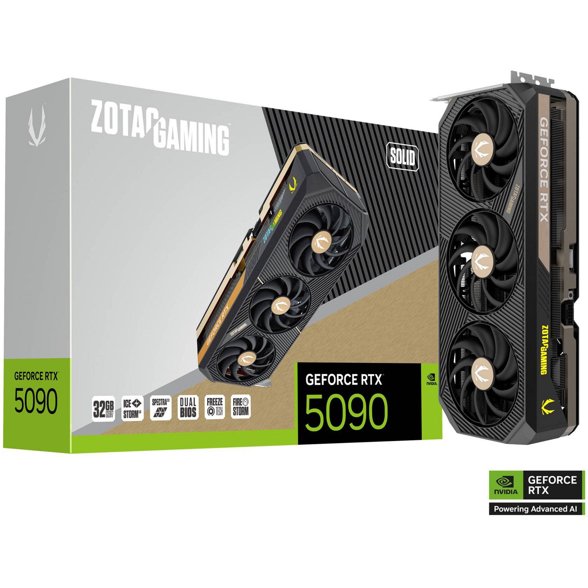 ZOTAC zotac geforce rtx 5090 solid, grafikkarte, (dlss grafikkarte