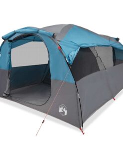 VIDAXL Tunnelzelt Tunnel-Familienzelt 6 Personen Blau Wasserdicht