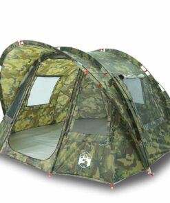 VIDAXL Kuppelzelt Angelzelt 2 Personen Tarnmuster Wasserdicht
