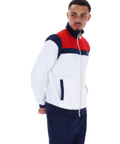 fila cruz colour block track jacket 100 white