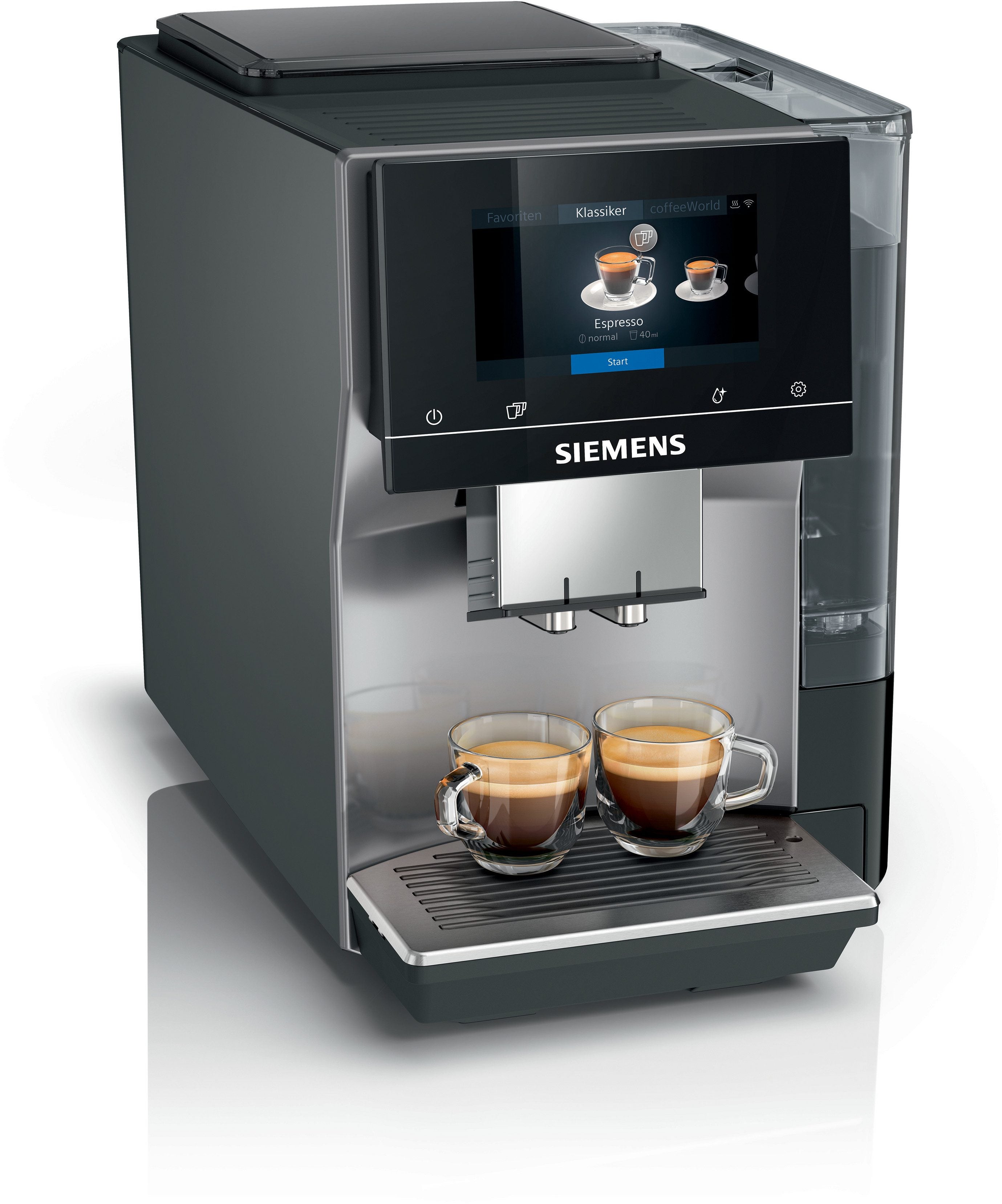 SIEMENS Kaffeevollautomat EQ700 classic TP715D01, Cold Brew, intuitives 5" TFT-Display, App