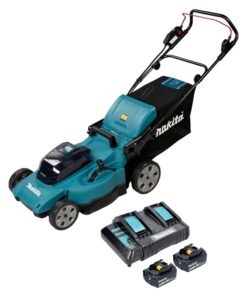 MAKITA Akkurasenmäher DLM 480 CM2 36 V (2x 18 V) 48 cm 62 l + 2x Akku 4,0 Ah + Ladegerät