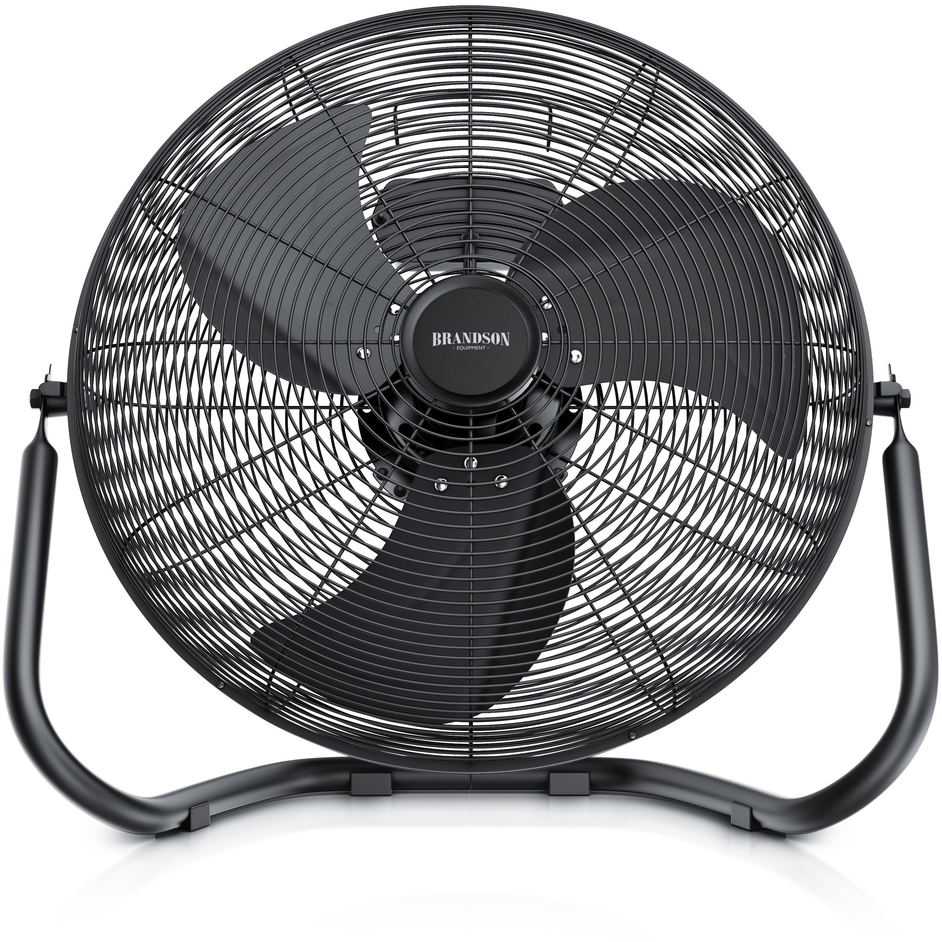 BRANDSON Windmaschine Bodenventilator im Retro Stil, hoher Luftdurchsatz, 160W, Schwarz