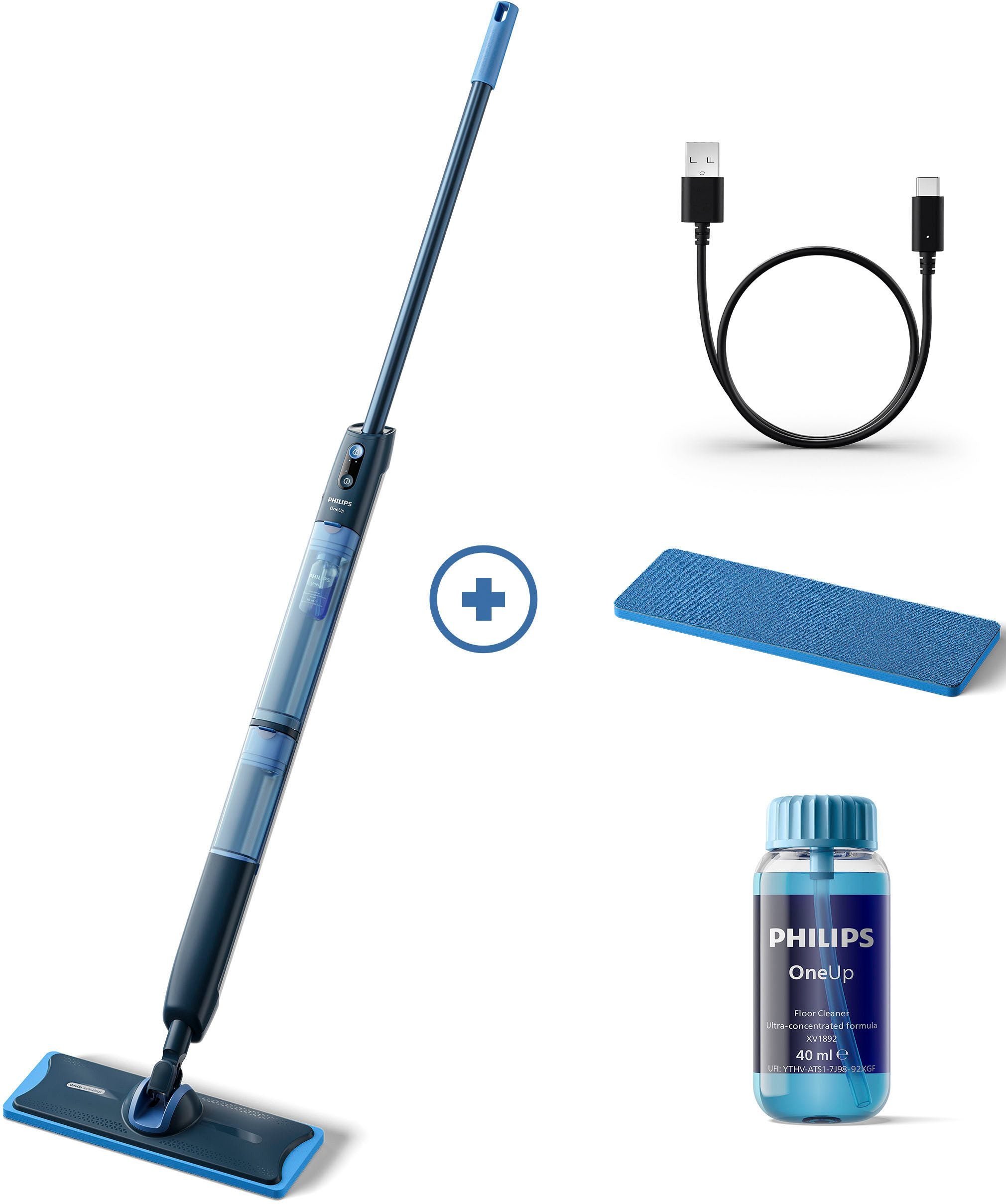 PHILIPS Akku-Wischmopp OneUp elektrischer Wischer 5000 Series XV5113/01