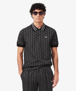 lacoste dh1417 polo shirt 4pc black/graphite