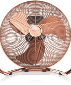 BRANDSON Windmaschine Bodenventilator im Retro Stil, hoher Luftdurchsatz, 120W, Kupfer