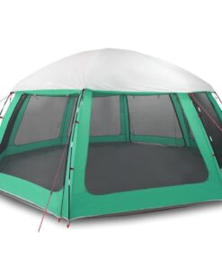 VIDAXL Kuppelzelt Poolzelt mit abnehmbarem Überzelt Netzwänden Meergrün 612x612cm