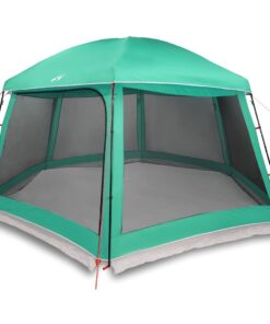 VIDAXL Kuppelzelt Poolzelt mit abnehmbarem Überzelt Netzwänden Meergrün 512x458cm