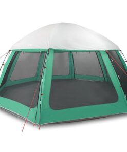 VIDAXL Kuppelzelt Poolzelt mit abnehmbarem Überzelt Netzwänden Meergrün 510x510cm