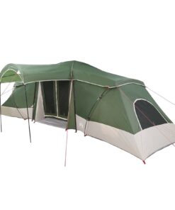 VIDAXL Kuppelzelt Familien-Kuppelzelt mit Fenstern Grün 6 Personen Wasserdicht