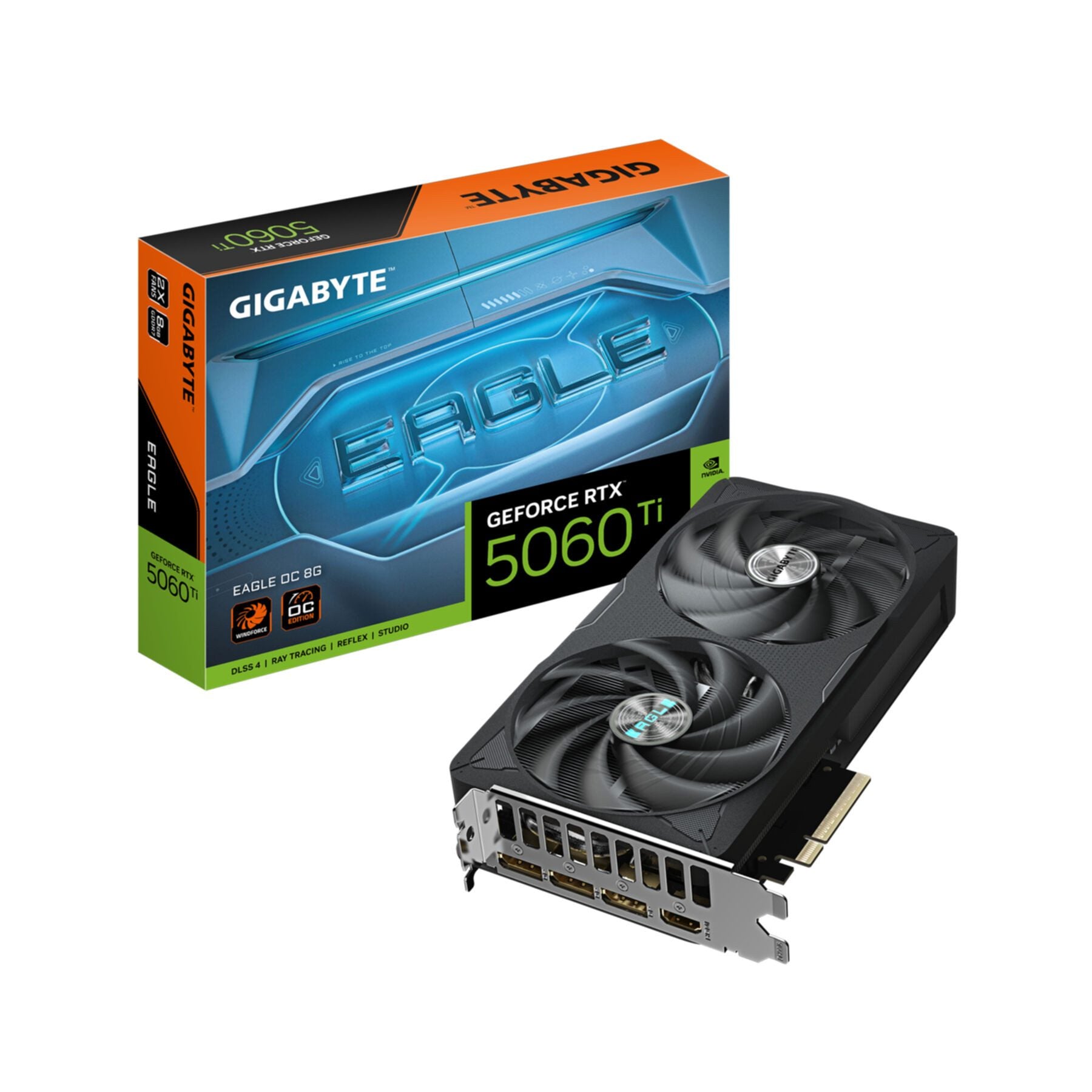 GIGABYTE geforce rtx 5060 ti eagle oc 8g grafikkarte – 8 gb gddr7, 128 bit, pci grafikkarte
