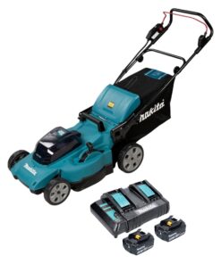 MAKITA Akkurasenmäher DLM 480 CF2 36 V (2x 18 V) 48 cm 62 l + 2x Akku 3,0 Ah + Ladegerät