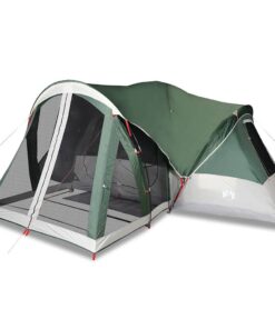VIDAXL Tipi-Zelt Tipi-Familienzelt 8 Personen Grün Wasserdicht