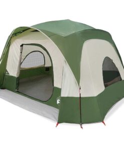 VIDAXL Kuppelzelt Familienzelt für 6 Personen Grün Wasserdicht