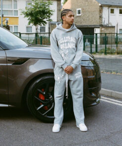 fully paid dreams hoodie grey/white