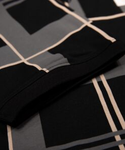 luke 1977 m741452 hadrians polo t shirt black & ecru