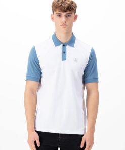 luke 1977 m741454 saddleworth polo white denim blue