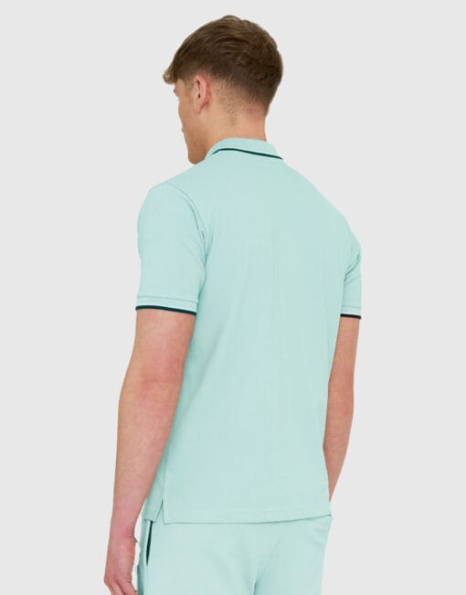 marshall artist tipped s/s polo aqua