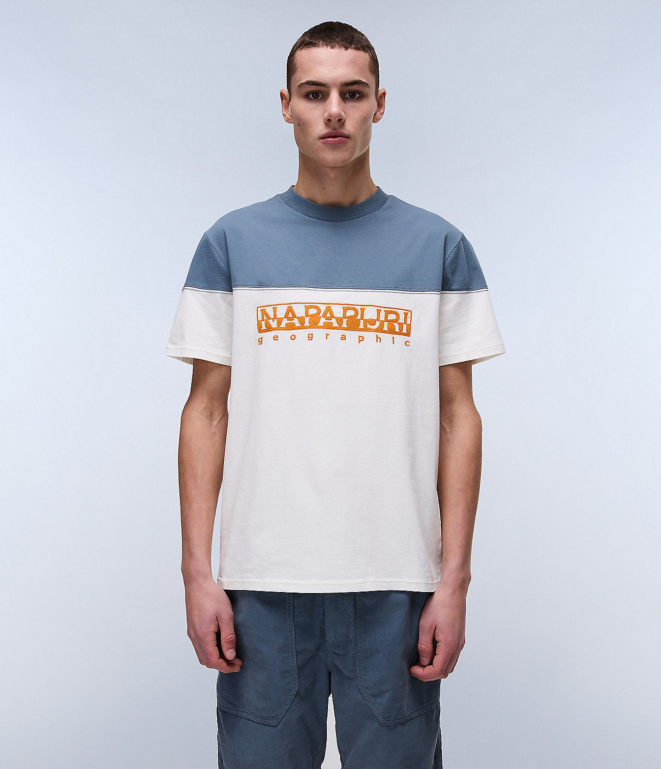 napapijri saturnia t shirt white whisper