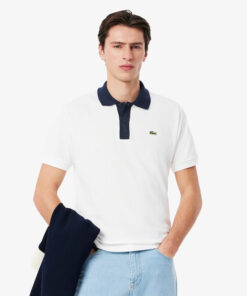 lacoste ph9879 polo shirt 522 white/navy blue
