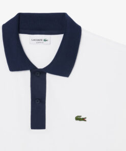 lacoste ph9879 polo shirt 522 white/navy blue