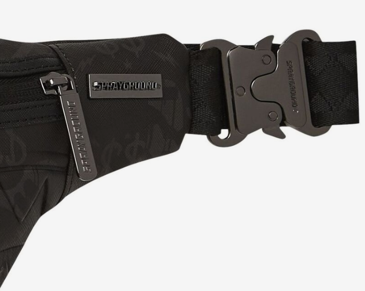 sprayground b7500 3am checked crossbody bag black/charcoal