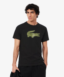 lacoste th2042 t shirt i6z black/khaki